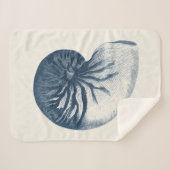 Indigo Shark Eye Seashell Sherpadecke (Vorderseite (Horizontal))