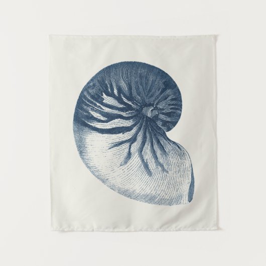 Indigo Shark Eye Seashell Wandteppich (Vorderseite)