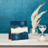 Indigo Shibori Abstrakte Moderne Horizontal Fotoplatte (InSitu)