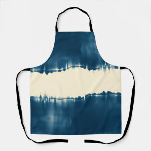 Indigo Shibori Abstrakte Moderne Horizontal Schürze