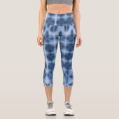 Indigo Shibori Capri Leggings (Vorderseite)