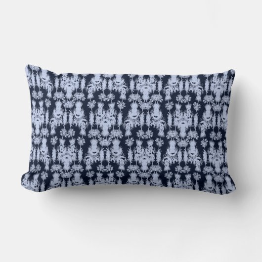 Indigo Shibori Pillow: Texturierte Farbträume Lendenkissen (Vorderseite)