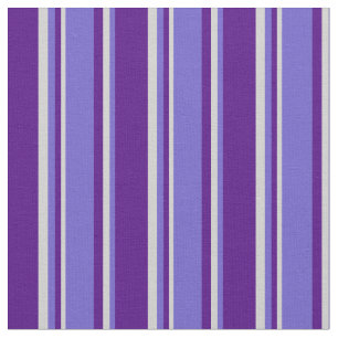 Indigo, Slate Blue und Light Grau farbige Linien Stoff