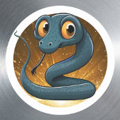 Indigo Snake 🐍 Niedliche, serpent Animal Graphic Runder Aufkleber