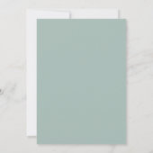 Indigo Soft Gold Blatt Hochzeit Einladung (Rückseite)