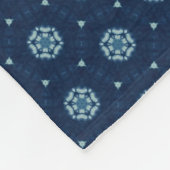 Indigo Spirit: Boho African Geometry Fleecedecke (Ecke)