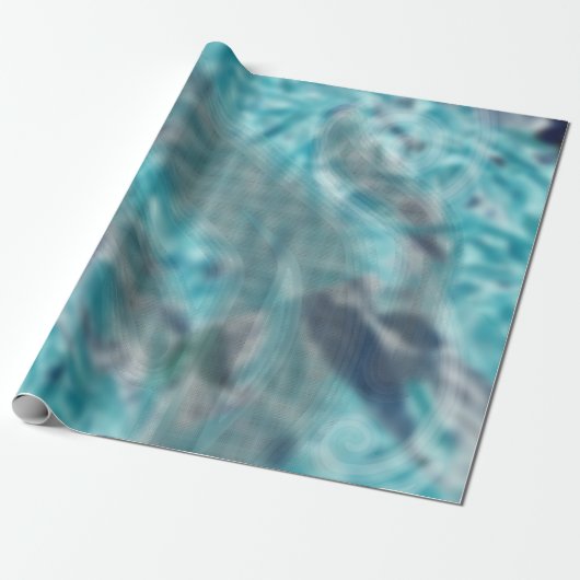 Indigo Splash Tropfen Geschenkpapier (Ungerollt)