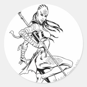 Indigo-Stamm 3 Runder Aufkleber