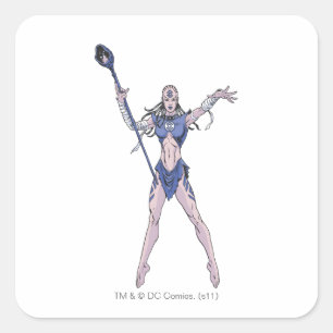 Indigo-Stamm 4 Quadratischer Aufkleber