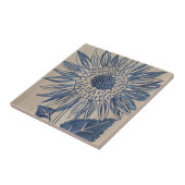 Indigo Sunflower Fliese (Seite)