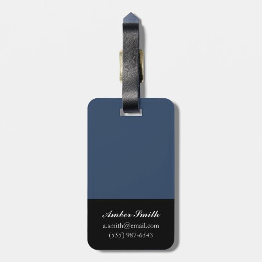 Indigo Sunflower Gepäckanhänger (Rückseite vertikal)