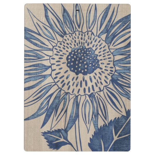 Indigo Sunflower Klemmbrett (Rückseite)