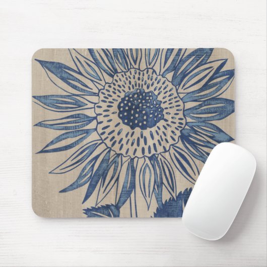 Indigo Sunflower Mousepad (Mit Mouse)