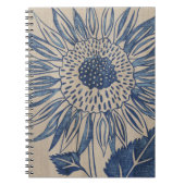 Indigo Sunflower Notizblock (Vorderseite)