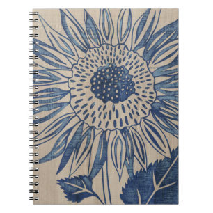 Indigo Sunflower Notizblock