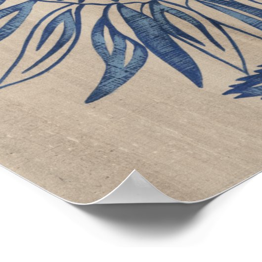 Indigo Sunflower Poster (Ecke)