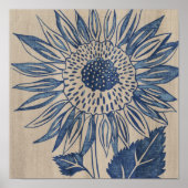 Indigo Sunflower Poster (Vorne)