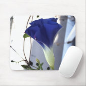 Indigo Swirl Morning Glory Close-up Mousepad (Mit Mouse)