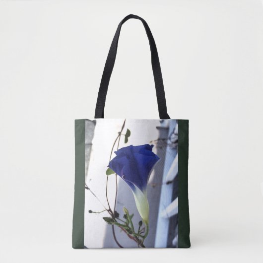 Indigo Swirl Morning Glory Tasche (Vorderseite)