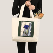 Indigo Swirl Morning Glory Tote Bag Jumbo Stoffbeutel (Vorderseite (Produkt))