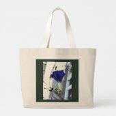 Indigo Swirl Morning Glory Tote Bag Jumbo Stoffbeutel (Rückseite)