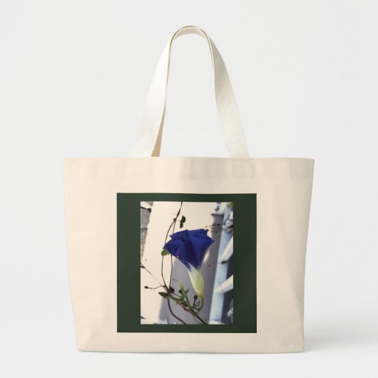 Indigo Swirl Morning Glory Tote Bag Jumbo Stoffbeutel (Vorne)