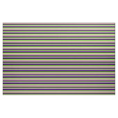 Indigo, Tan, Light Cyan, Green & Black Lines Stoff (Fat Quarter (45,7 x 55,9 cm))