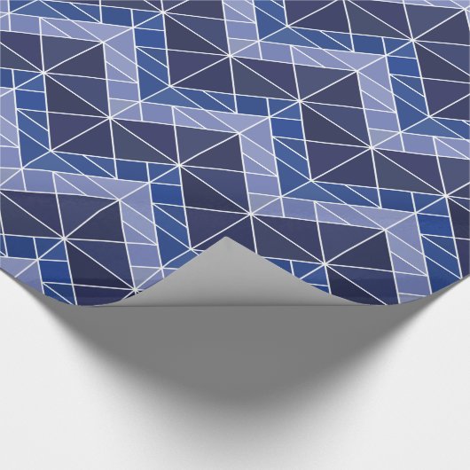 Indigo Tangram Packpapier (Ecke)
