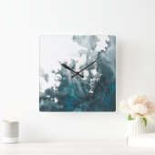 Indigo Tempest Quadratische Wanduhr (Zuhause)