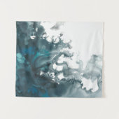 Indigo Tempest Wandteppich (Vorderseite (Horizontal))