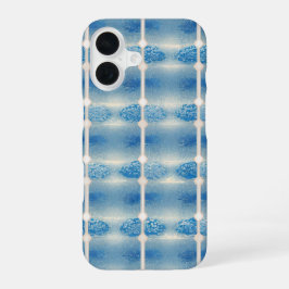 Indigo Tile & Plant Pattern Phone Case iPhone 16 Hülle