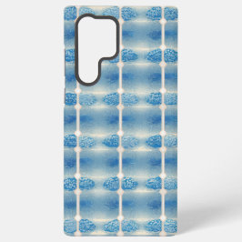 Indigo Tile & Plant Pattern Phone Case Samsung Galaxy Hülle
