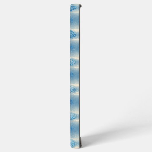 Indigo Tile & Plant Pattern Phone Case Samsung Galaxy Hülle (Linke Seite)