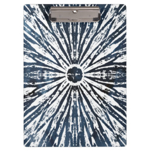 Indigo-Tinten-Radialstrahl-Motiv Klemmbrett