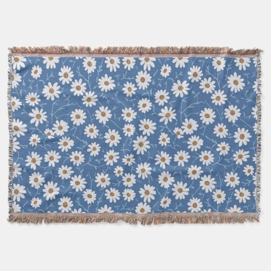 Indigo Traum Gänseblümchen Decke (Vorderseite)