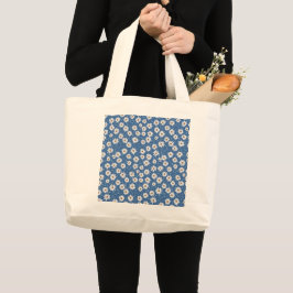 Indigo Traum Gänseblümchen Jumbo Stoffbeutel