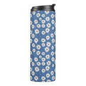 Indigo Traum Gänseblümchen Thermosbecher (Nach links gedreht)
