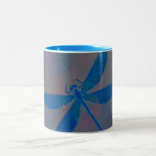 Indigo-Traumlibelle Zweifarbige Tasse (Mittel)