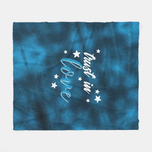 Indigo "Trust In Love" Fleecedecke (Vorderseite (Horizontal))