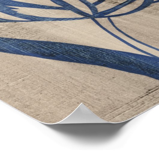 Indigo Tulip Poster (Ecke)