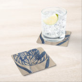 Indigo Tulip Rechteckiger Pappuntersetzer (Vor Ort)