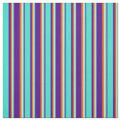 Indigo, Türkis, Tan und Schokolade Stoff (Muster)