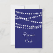 Indigo Twinkle Lights UAWG RSVP Karte (Vorderseite)