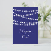 Indigo Twinkle Lights UAWG RSVP Karte (Stehend Vorderseite)