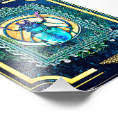 Indigo und Aqua Fairytale Beetle Paradies für Klet Fotodruck (Ecke)