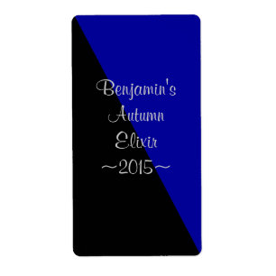 Indigo und Black Special Zuhause Wine Label