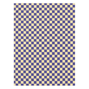 Indigo- und Butter-Karo-Muster Tischdecke