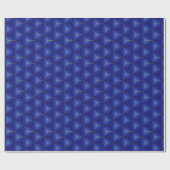 Indigo und Gold Hexagonal Design Geschenkpapier (Flach)