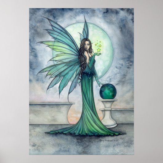Indigo und Jade Fairy Fantasy Art Molly Harrison Poster (Vorne)