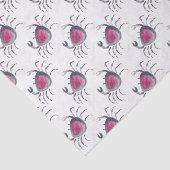 Indigo und rosa Krabbe Seidenpapier (Ausschnitt)